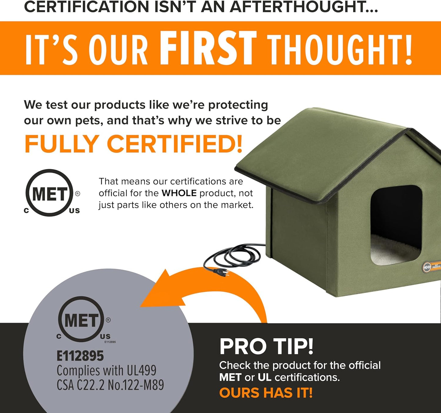 Heated Cat Bed – Weatherproof Outdoor Cat Shelter & Cave Bed Cat House with Insulated Heated Pad | Premium Comfort Home & Lifestyle Product UK