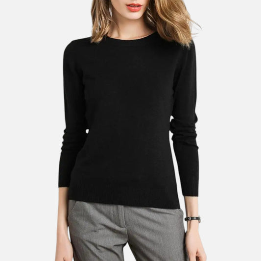 Premium Women's Merino Wool Sweater – Essential Timeless O-Neck for Smart Casual Style and Comfort | Premium Comfort Home & Lifestyle Product UK