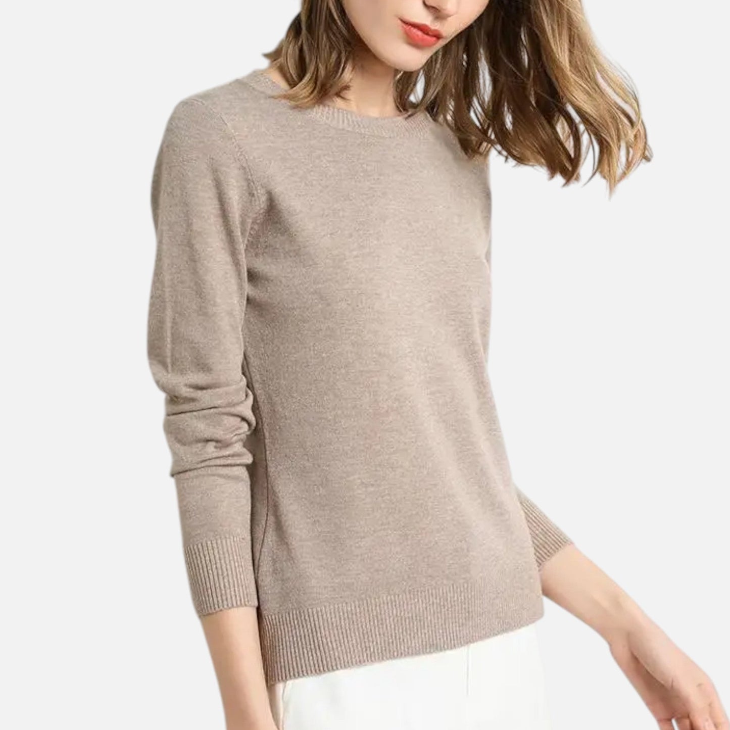 Premium Women's Merino Wool Sweater – Essential Timeless O-Neck for Smart Casual Style and Comfort | Premium Comfort Home & Lifestyle Product UK