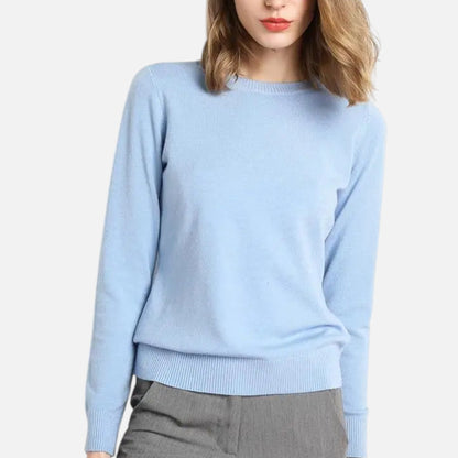 Premium Women's Merino Wool Sweater – Essential Timeless O-Neck for Smart Casual Style and Comfort | Premium Comfort Home & Lifestyle Product UK