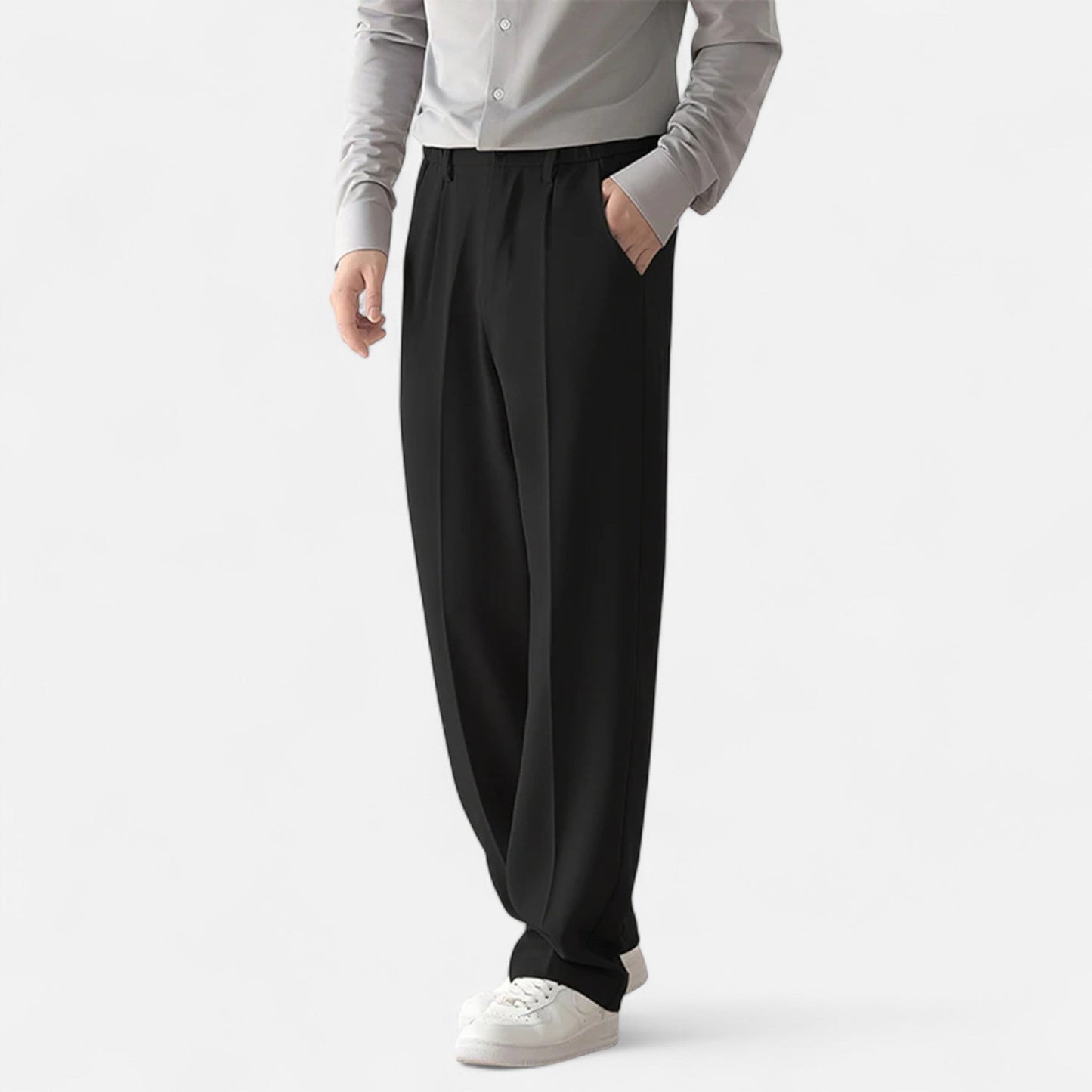 Premium Men's Wide-Leg Trousers – Smart Autumn Draped Elegance for Professional Style and Comfort | Premium Comfort Home & Lifestyle Product UK
