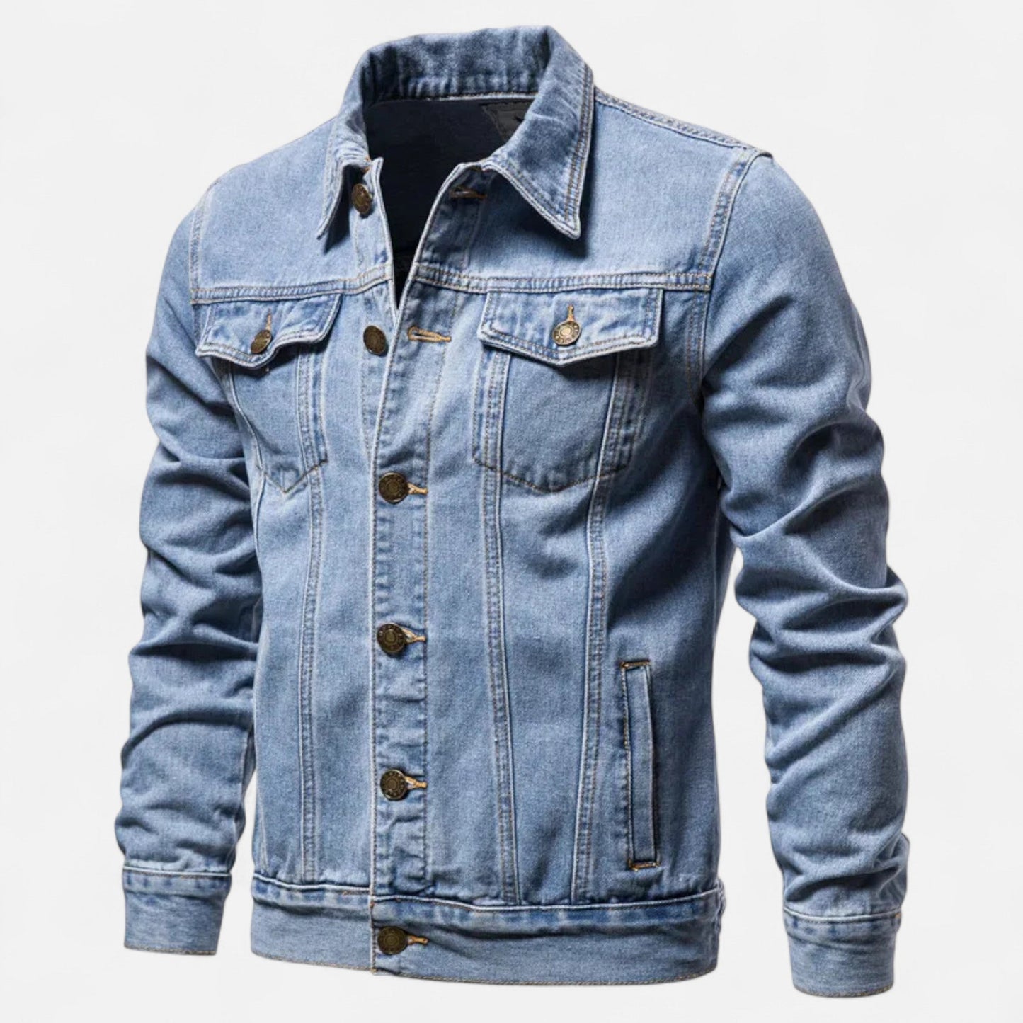 Premium Men's Vintage Denim Jacket – Essential Autumn Cotton Style for Smart Casual Looks | Premium Comfort Home & Lifestyle Product UK
