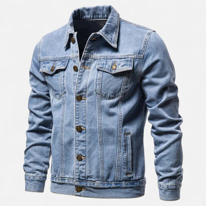 Premium Men's Vintage Denim Jacket – Essential Autumn Cotton Style for Smart Casual Looks | Premium Comfort Home & Lifestyle Product UK
