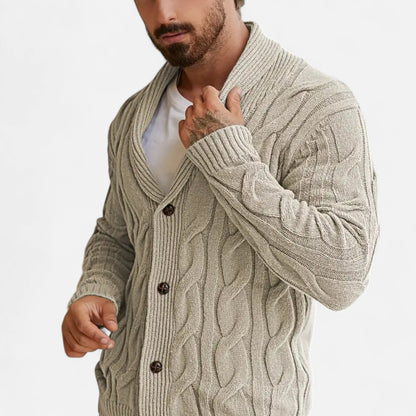 Premium Men's Geometric Knit Cardigan Sweater - Smart, Stylish, and Essential for Every Wardrobe | Premium Comfort Home & Lifestyle Product UK