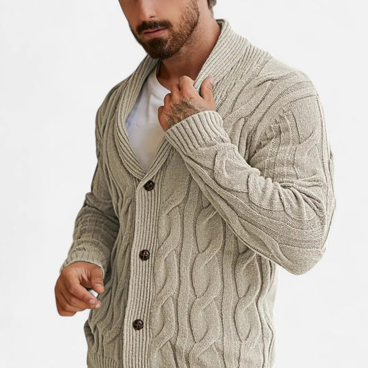 Premium Men's Geometric Knit Cardigan Sweater - Smart, Stylish, and Essential for Every Wardrobe | Premium Comfort Home & Lifestyle Product UK