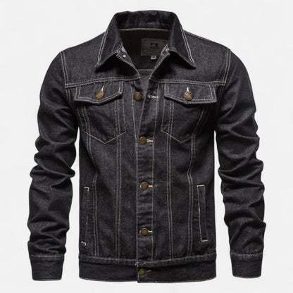 Premium Men's Vintage Denim Jacket – Essential Autumn Cotton Style for Smart Casual Looks | Premium Comfort Home & Lifestyle Product UK
