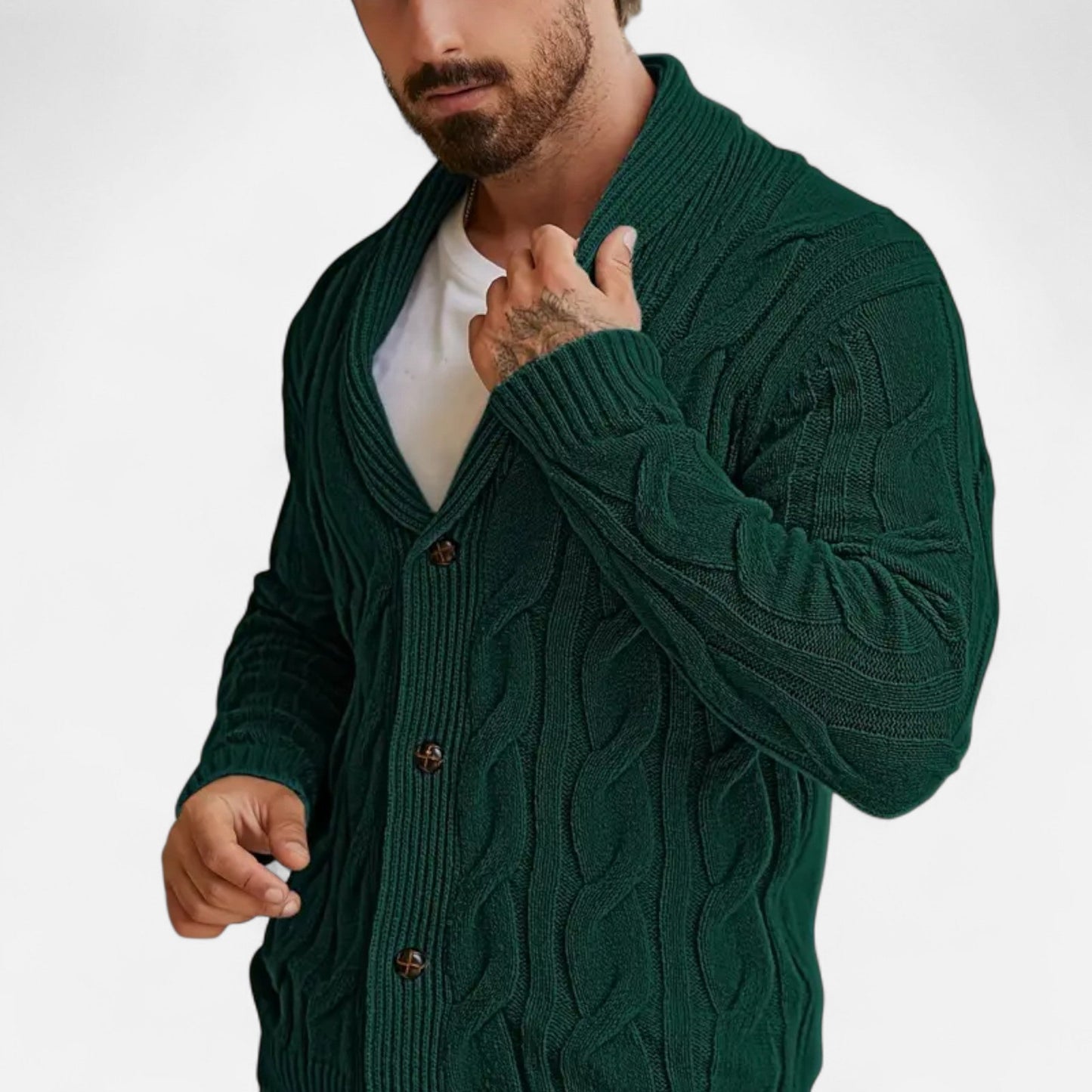 Premium Men's Geometric Knit Cardigan Sweater - Smart, Stylish, and Essential for Every Wardrobe | Premium Comfort Home & Lifestyle Product UK