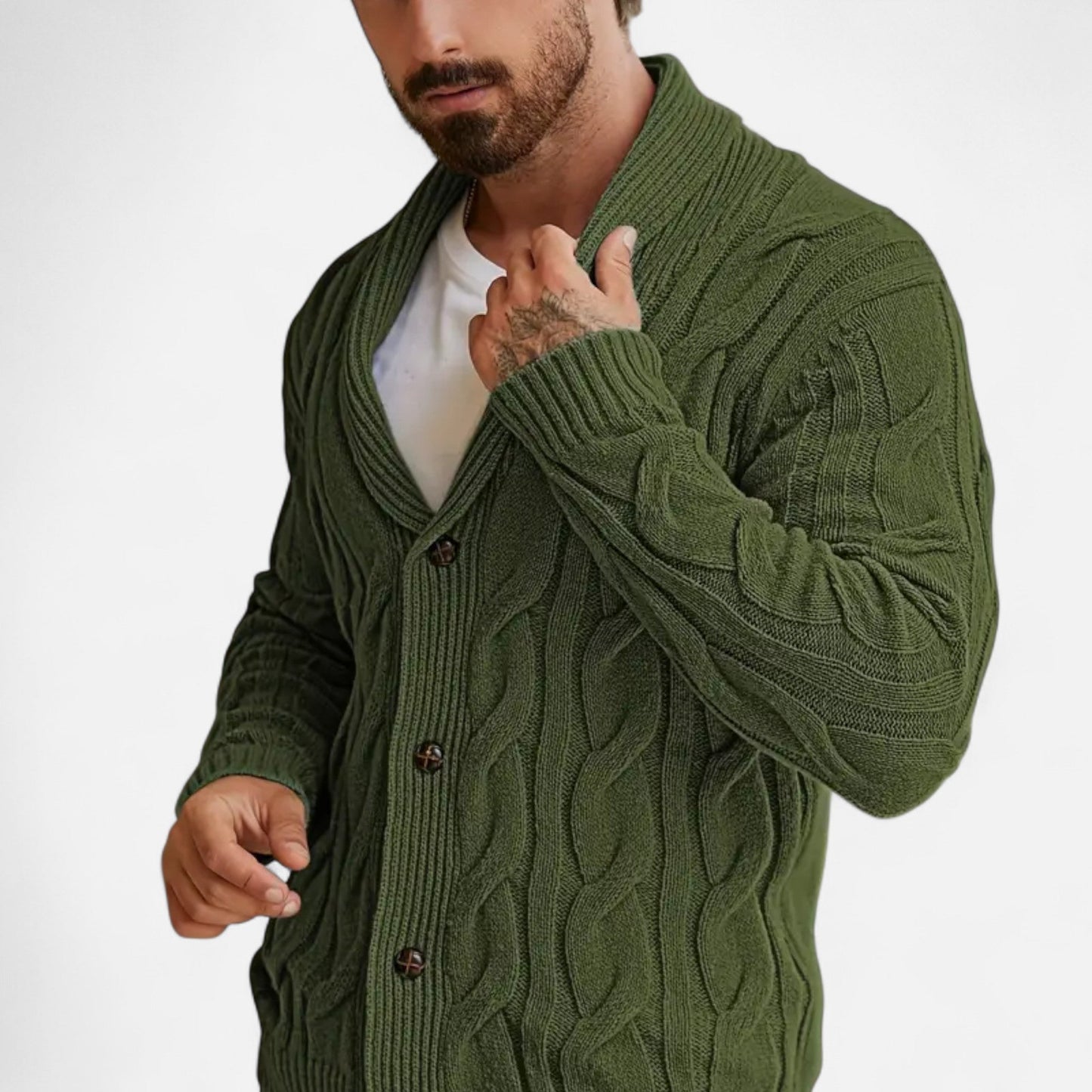 Premium Men's Geometric Knit Cardigan Sweater - Smart, Stylish, and Essential for Every Wardrobe | Premium Comfort Home & Lifestyle Product UK