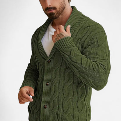 Premium Men's Geometric Knit Cardigan Sweater - Smart, Stylish, and Essential for Every Wardrobe | Premium Comfort Home & Lifestyle Product UK