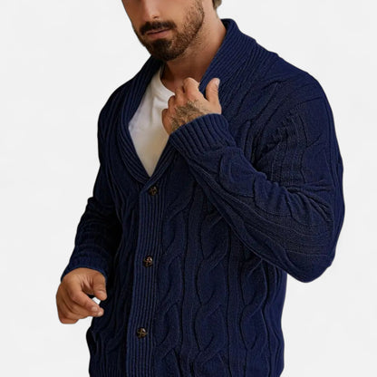 Premium Men's Geometric Knit Cardigan Sweater - Smart, Stylish, and Essential for Every Wardrobe | Premium Comfort Home & Lifestyle Product UK