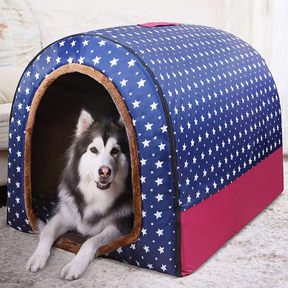 Premium Extra Large Dog Bed Tent - 2 in 1 Cozy Igloo for Dogs & Cats, Washable, Soft, Warm, Essential for Winter Comfort (60x48x45cm) | Premium Comfort Home & Lifestyle Product UK