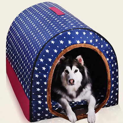 Premium Extra Large Dog Bed Tent - 2 in 1 Cozy Igloo for Dogs & Cats, Washable, Soft, Warm, Essential for Winter Comfort (60x48x45cm) | Premium Comfort Home & Lifestyle Product UK