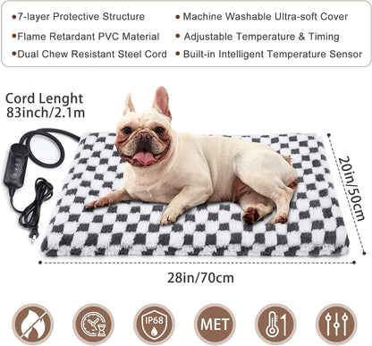 Dog Heating Pad – Waterproof Dog Warming Pad & Heated Dog Bed with Adjustable Temperature (Safe & Comfortable) | Premium Comfort Home & Lifestyle Product UK