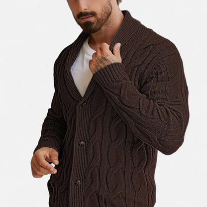 Premium Men's Geometric Knit Cardigan Sweater - Smart, Stylish, and Essential for Every Wardrobe | Premium Comfort Home & Lifestyle Product UK