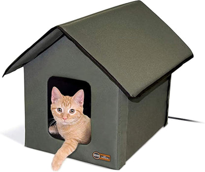 Heated Cat Bed – Weatherproof Outdoor Cat Shelter & Cave Bed Cat House with Insulated Heated Pad | Premium Comfort Home & Lifestyle Product UK