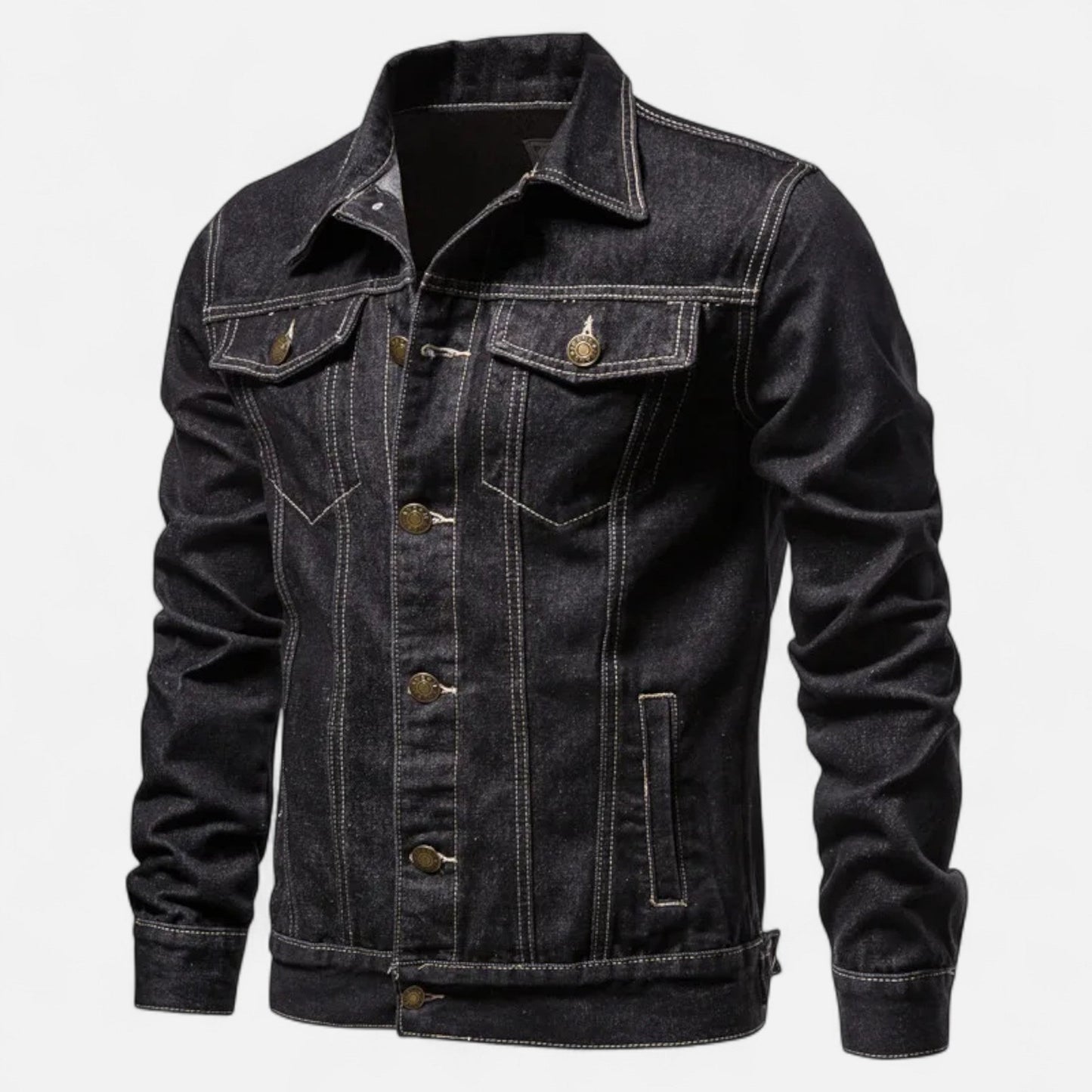 Premium Men's Vintage Denim Jacket – Essential Autumn Cotton Style for Smart Casual Looks | Premium Comfort Home & Lifestyle Product UK