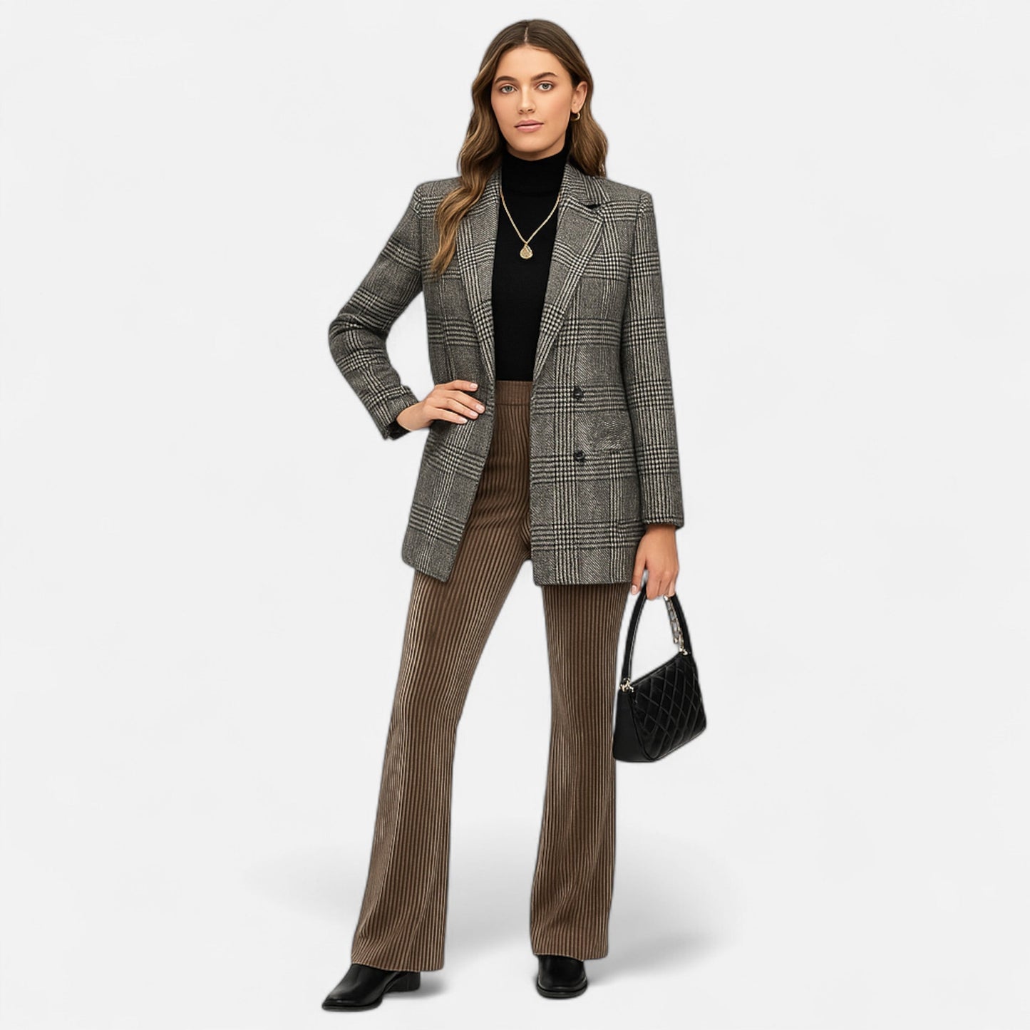 Women’s Premium Houndstooth Classic Coat – Timeless Smart Style for Professional and Casual Wear | Premium Comfort Home & Lifestyle Product UK