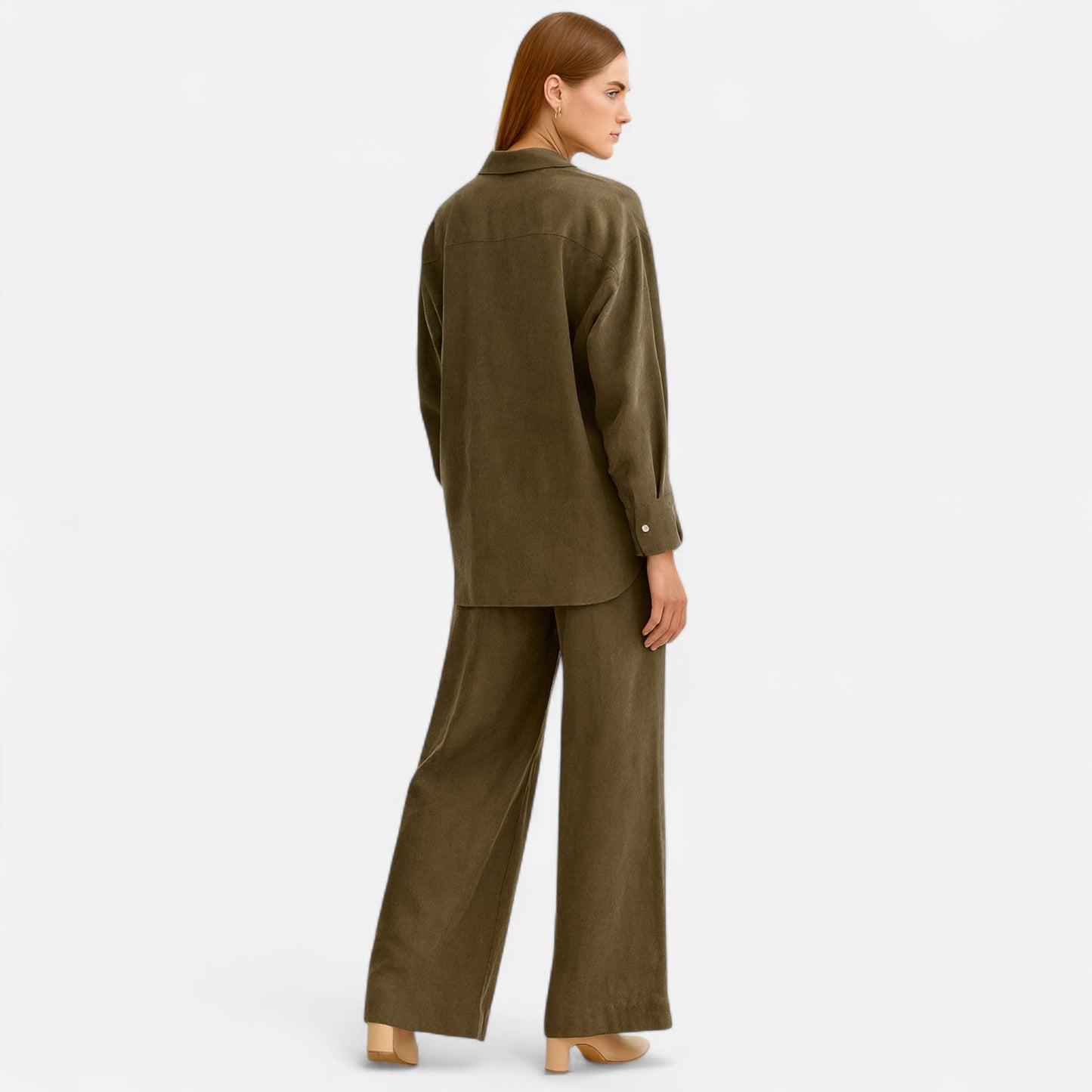Premium Women’s Olive Linen Suit – Smart & Elegant Heritage Outfit for Professional and Casual Occasions | Premium Comfort Home & Lifestyle Product UK