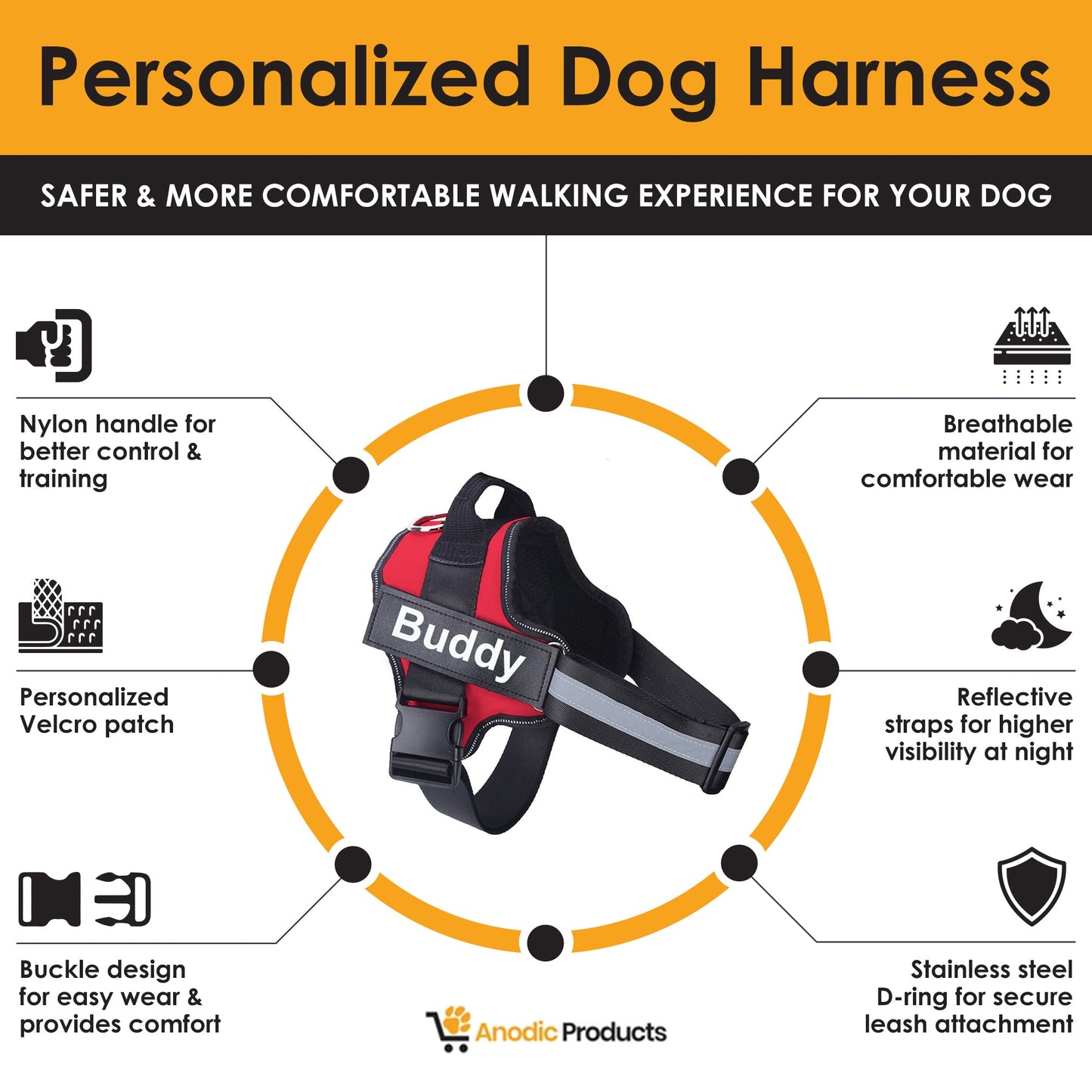 Personalized No Pull Dog Harness | Premium Comfort Home & Lifestyle Product UK