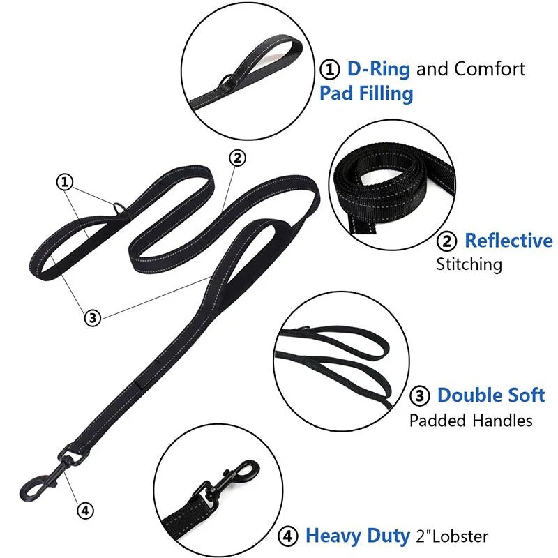 Heavy Duty Double Handle Dog Leash | Premium Comfort Home & Lifestyle Product UK