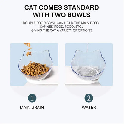 Double Cat Bowl with Stand | Premium Comfort Home & Lifestyle Product UK