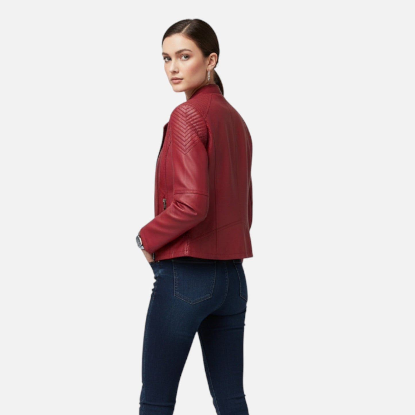 Premium Women's Smart Slim-Fit Zipper Jacket - Elegant and Stylish Outerwear for Professional and Casual Wear | Premium Comfort Home & Lifestyle Product UK