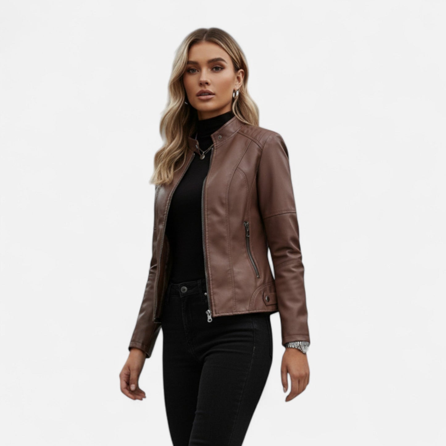 Premium Women's Leather Jacket – Smart Heritage Chic Style for Essential Wardrobe Upgrade | Premium Comfort Home & Lifestyle Product UK