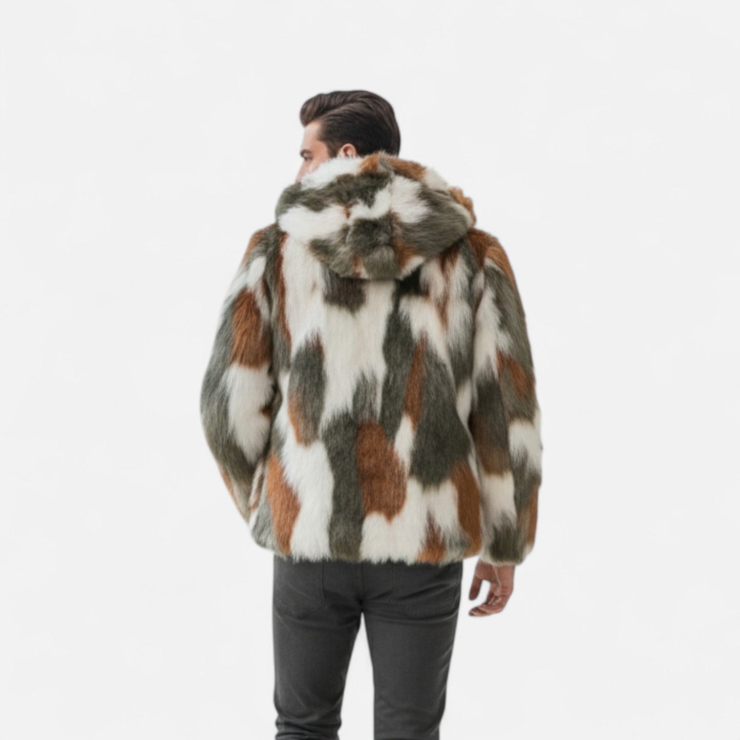 Premium Men's Hooded Fur Jacket – Essential Winter Coat for Warmth and Style, Perfect for Cold Weather Fashion | Premium Comfort Home & Lifestyle Product UK