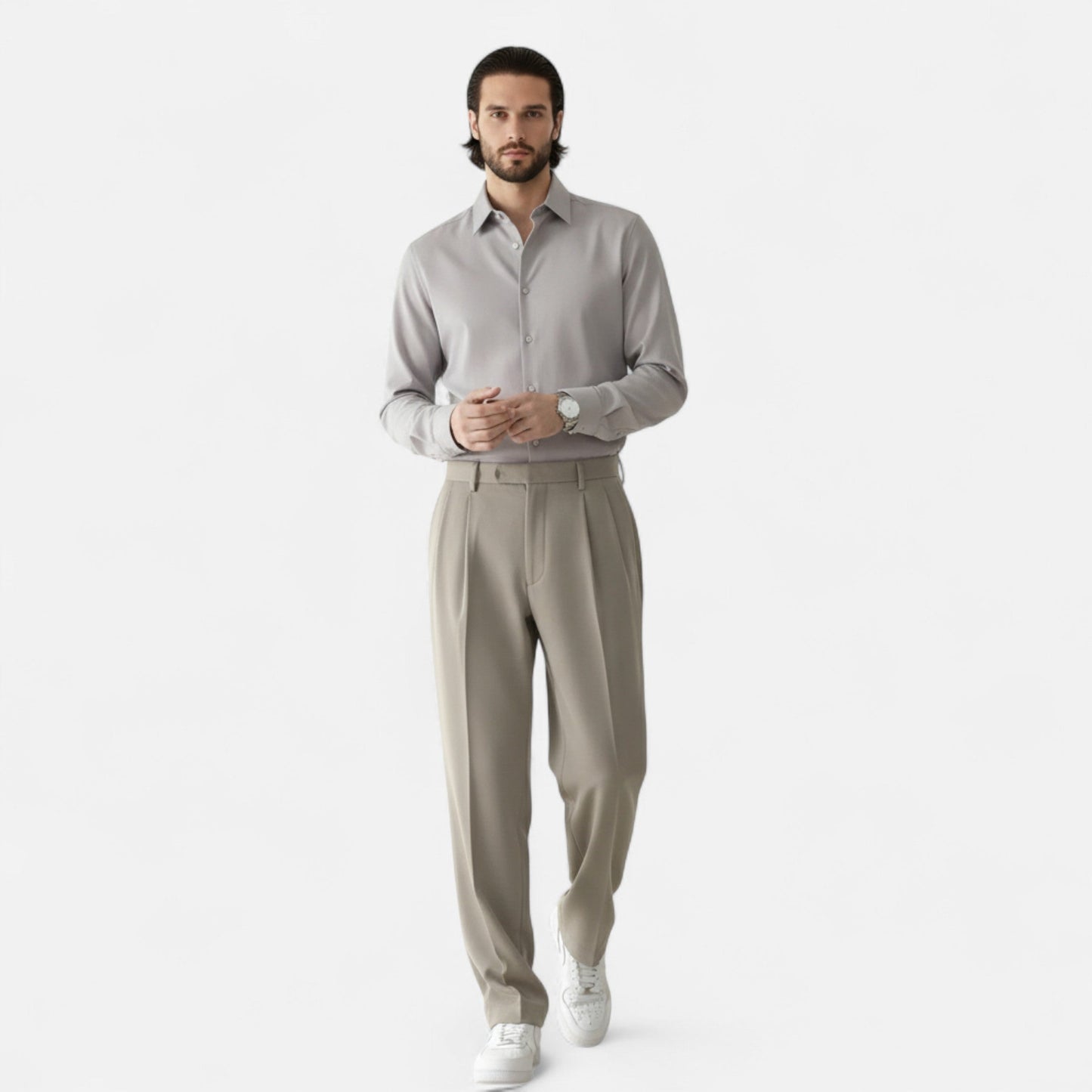Premium Men's Wide-Leg Trousers – Smart Autumn Draped Elegance for Professional Style and Comfort | Premium Comfort Home & Lifestyle Product UK