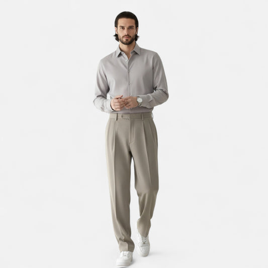 Premium Men's Wide-Leg Trousers – Smart Autumn Draped Elegance for Professional Style and Comfort | Premium Comfort Home & Lifestyle Product UK