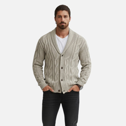 Premium Men's Geometric Knit Cardigan Sweater - Smart, Stylish, and Essential for Every Wardrobe | Premium Comfort Home & Lifestyle Product UK