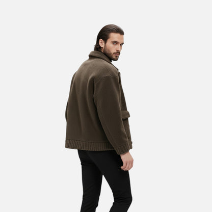 Premium Men's Faux Fur Jacket – Smart Lapel Coat for Autumn Winter Elegance – Best Stylish Outerwear for Men | Premium Comfort Home & Lifestyle Product UK