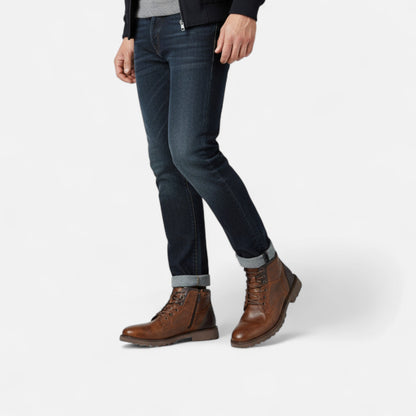 Premium Men's Vintage Leather Lace-Up Boots | Smart Casual Footwear for Stylish Comfort and Durability | Premium Comfort Home & Lifestyle Product UK