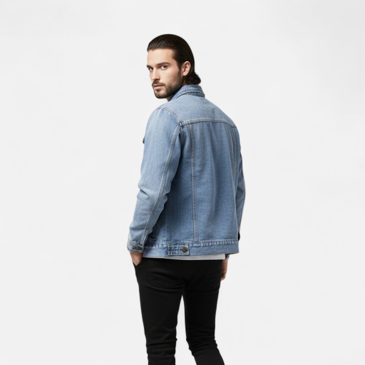 Premium Men's Vintage Denim Jacket – Essential Autumn Cotton Style for Smart Casual Looks | Premium Comfort Home & Lifestyle Product UK