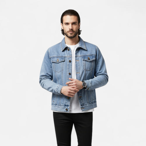 Premium Men's Vintage Denim Jacket – Essential Autumn Cotton Style for Smart Casual Looks | Premium Comfort Home & Lifestyle Product UK