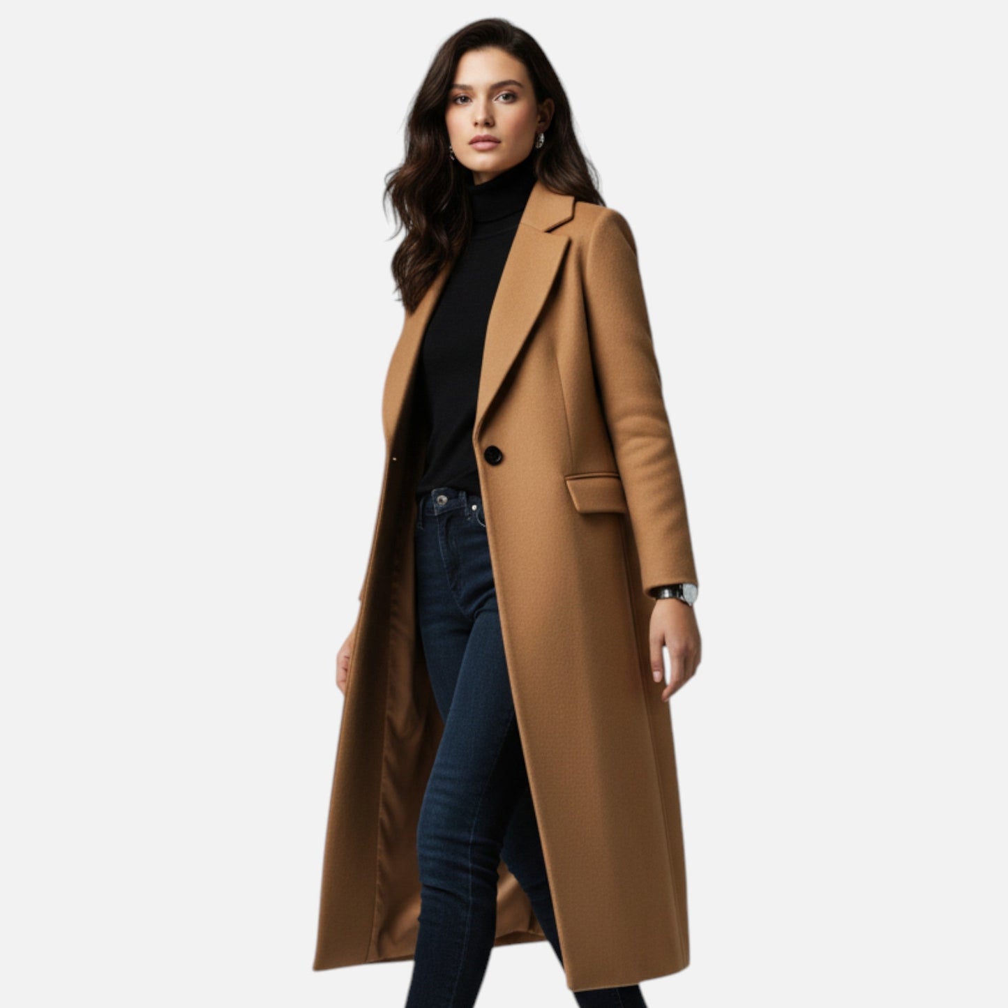 Premium Women's Winter Overcoat – Smart Lapel Collar Elegance for Professional Style and Warmth | Premium Comfort Home & Lifestyle Product UK