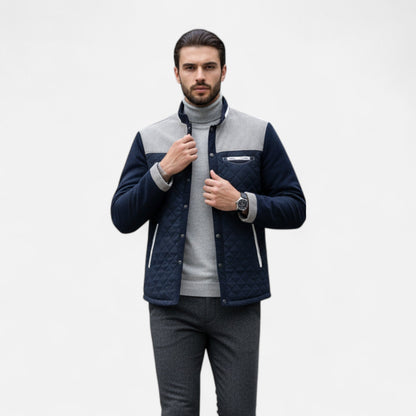 Premium Men's Slim Fit Casual Jacket – Stylish Patchwork Design for Smart Everyday Wear | Premium Comfort Home & Lifestyle Product UK