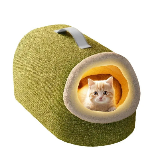 Heated Cat Bed – Winter Warm Cave Bed Cat House & Outdoor Cat Shelter with Adjustable Heating Pad (3 Levels) | Premium Comfort Home & Lifestyle Product UK
