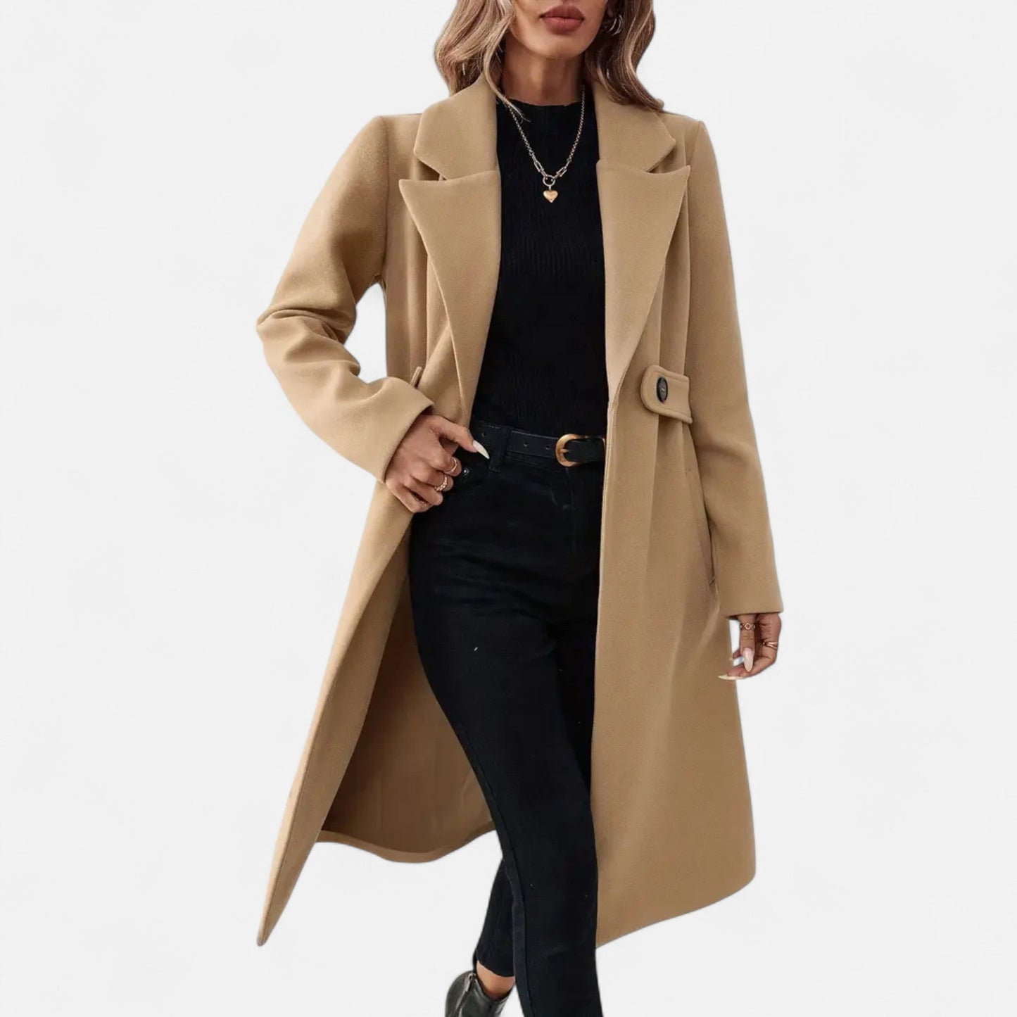 Premium Women’s Tweed Overcoat – Smart Belted Design for Professional Style and Essential Warmth | Premium Comfort Home & Lifestyle Product UK