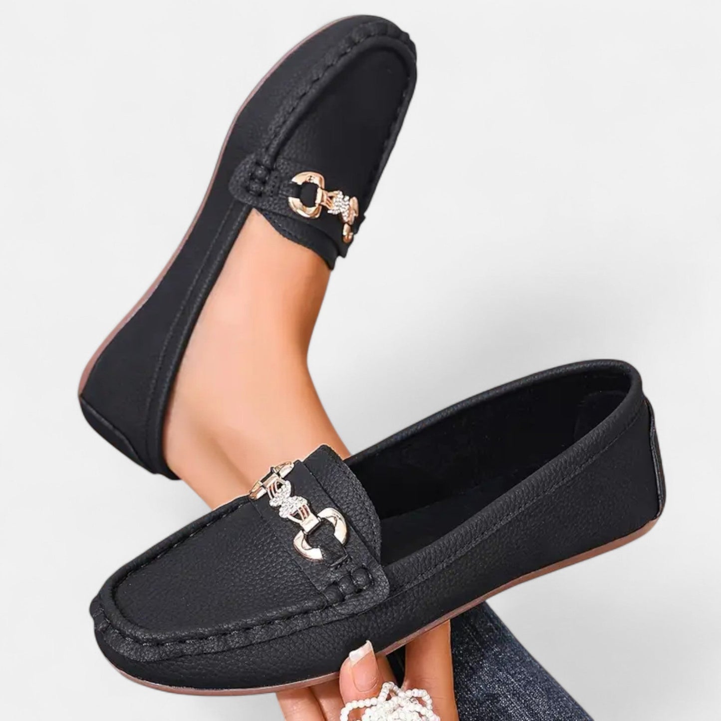 Premium Women's Loafers with Butterfly Strap & Diamond Accent – Stylish, Smart, and Comfortable Footwear for Every Occasion | Premium Comfort Home & Lifestyle Product UK