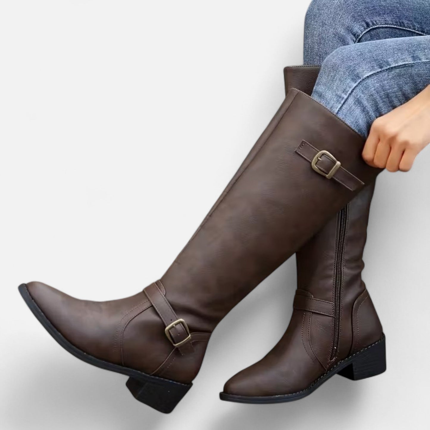 Premium Women's Mid-Calf Buckle Boots - Stylish, Comfortable & Versatile Footwear for Every Occasion | Premium Comfort Home & Lifestyle Product UK