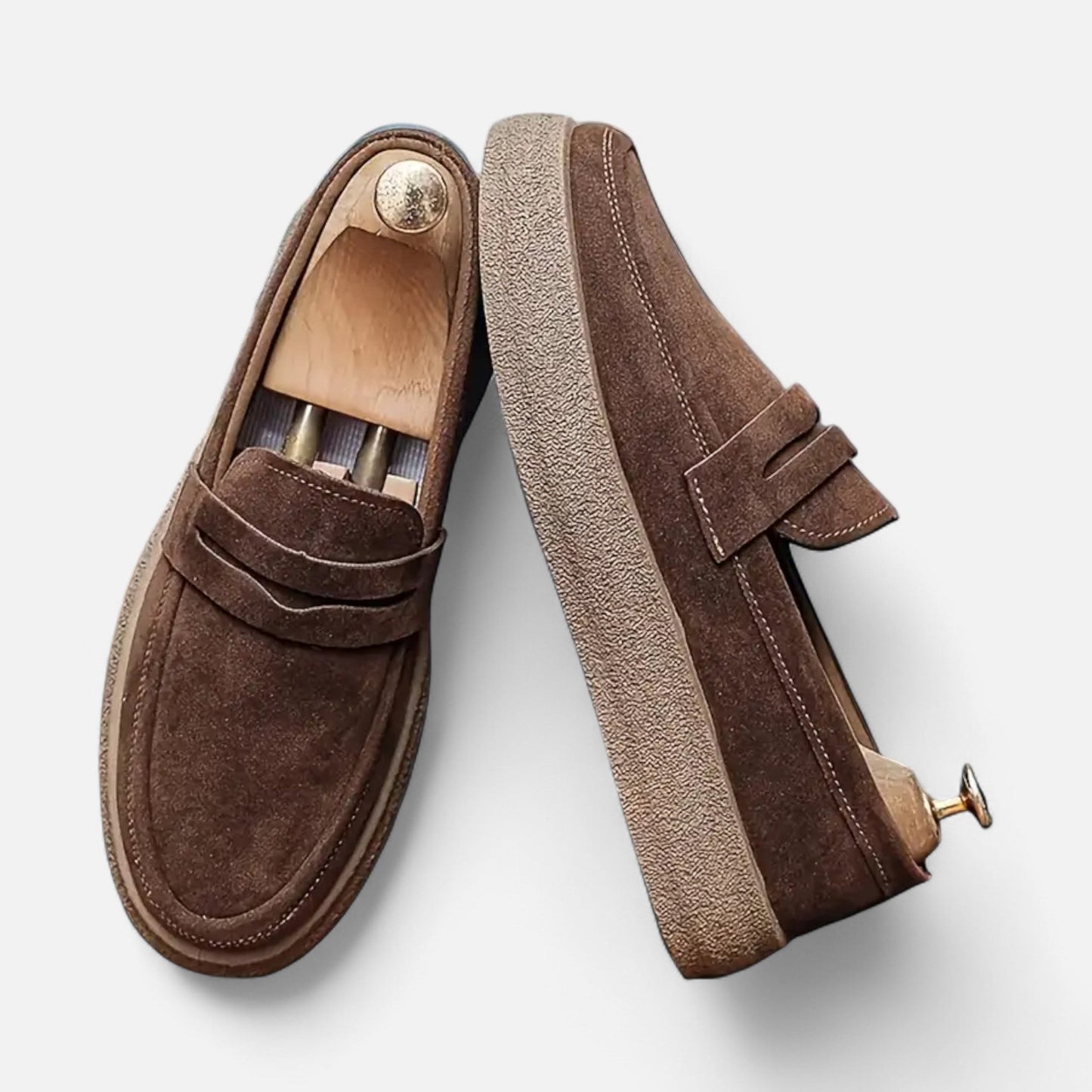 Premium Men's Brown Slip-On Loafers with Buckle – Smart Casual Footwear for Work and Everyday Wear | Premium Comfort Home & Lifestyle Product UK