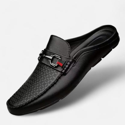 Premium Men's Retro Moc Toe Mule Shoes | Smart Casual Footwear for Comfort and Style | Premium Comfort Home & Lifestyle Product UK