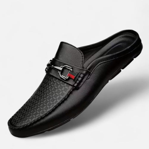Premium Men's Retro Moc Toe Mule Shoes | Smart Casual Footwear for Comfort and Style | Premium Comfort Home & Lifestyle Product UK
