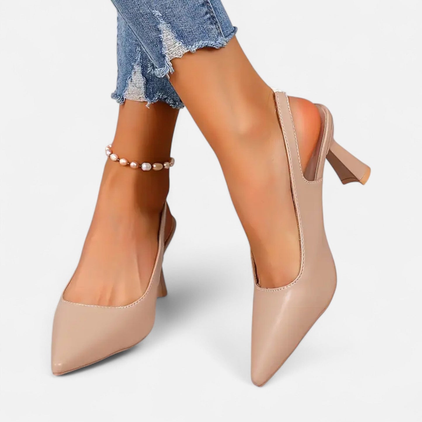 Premium Women's Slingback Heels with Sparkle Accent – Elegant and Stylish Footwear for Special Occasions and Everyday Wear | Premium Comfort Home & Lifestyle Product UK