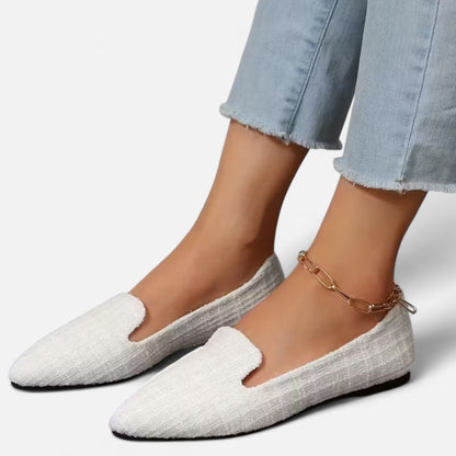 Premium Women's Plaid Pointed Toe Flats – Stylish Autumn Elegance for Smart Casual and Professional Looks | Premium Comfort Home & Lifestyle Product UK