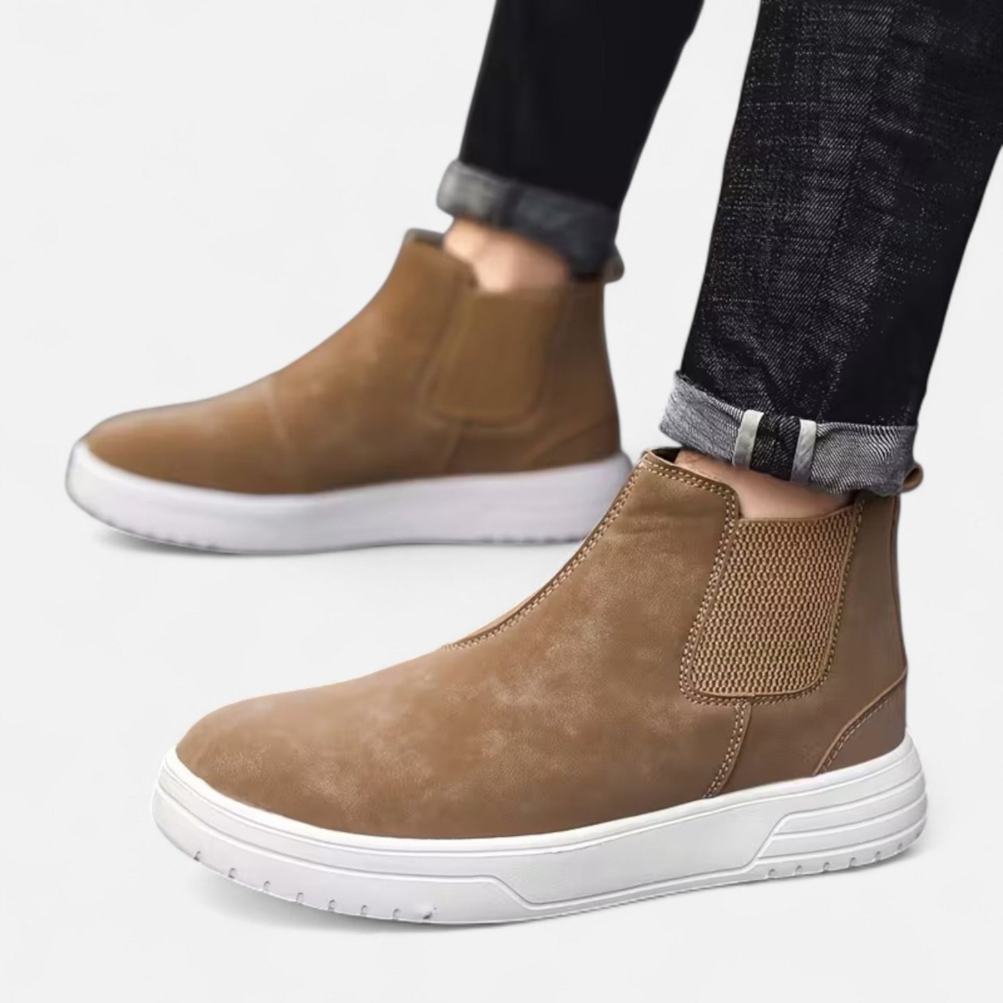Premium Men's Vintage Slip-On Ankle Boots | Smart Casual Footwear for Stylish Comfort and Versatile Everyday Wear | Premium Comfort Home & Lifestyle Product UK