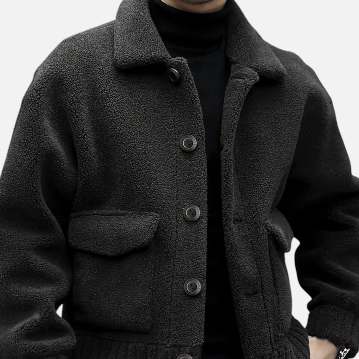 Premium Men's Faux Fur Jacket – Smart Lapel Coat for Autumn Winter Elegance – Best Stylish Outerwear for Men | Premium Comfort Home & Lifestyle Product UK