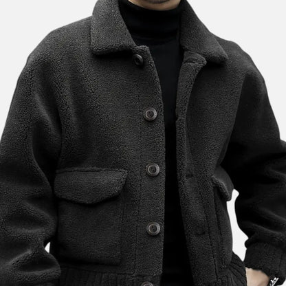 Premium Men's Faux Fur Jacket – Smart Lapel Coat for Autumn Winter Elegance – Best Stylish Outerwear for Men | Premium Comfort Home & Lifestyle Product UK