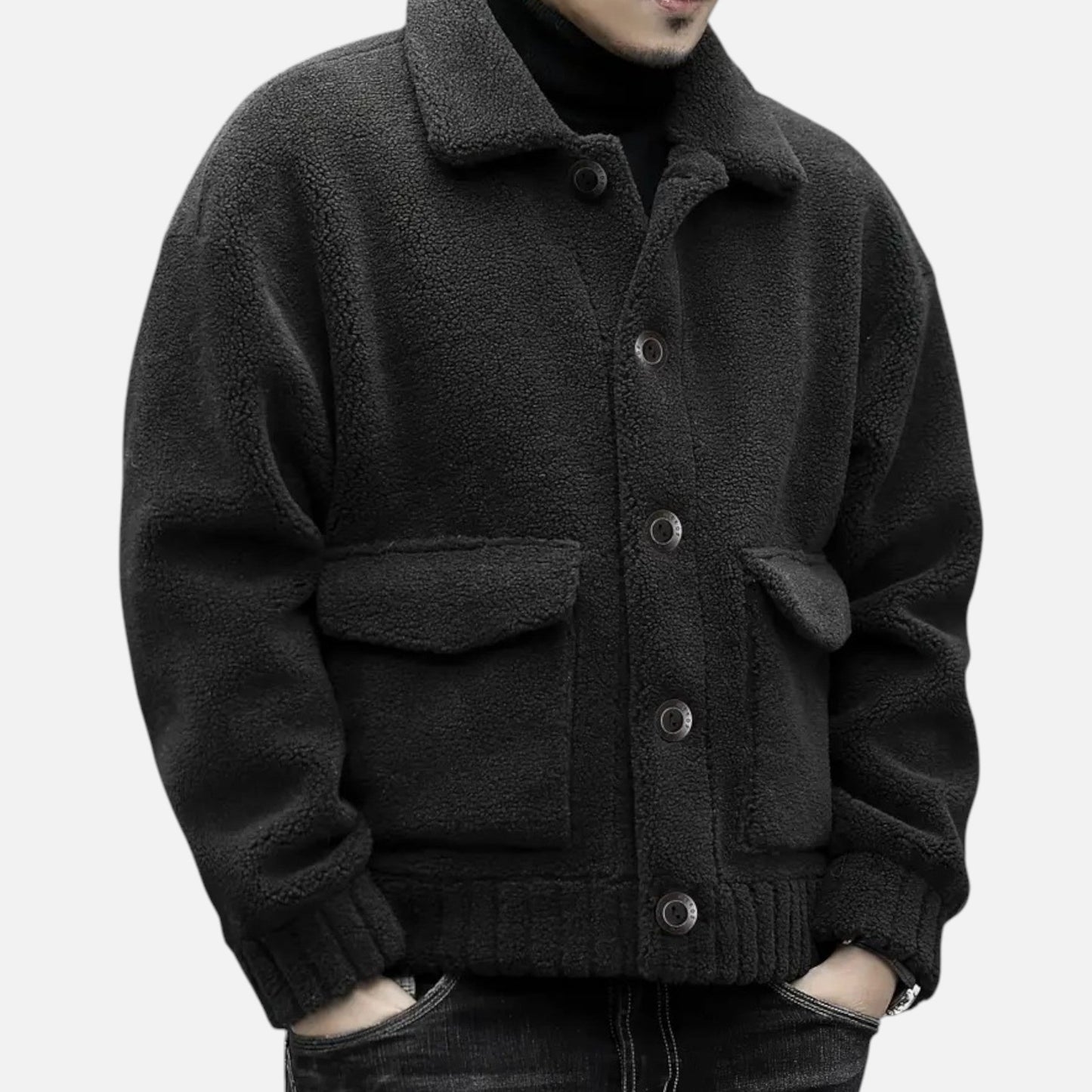 Premium Men's Faux Fur Jacket – Smart Lapel Coat for Autumn Winter Elegance – Best Stylish Outerwear for Men | Premium Comfort Home & Lifestyle Product UK